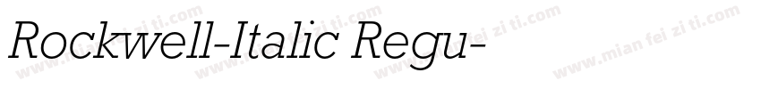 Rockwell-Italic Regu字体转换
